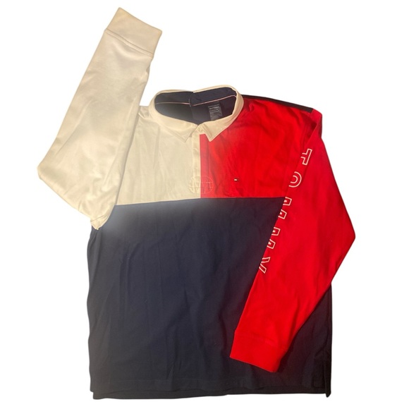 NWT Tommy Hilfiger Adaptive Rugby Men’s 2XL Color Block Velcro Brand Closure - Picture 1 of 13